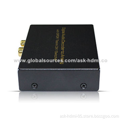 5.1CH Digital Optical to L/R Analog Decoder with 3 x 1 SPDIF Switcher